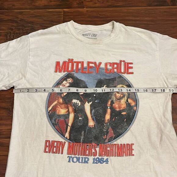 Motley Crue Every Mother’s Nightmare Tour White Graphic Shirt - Picture 5 of 10
